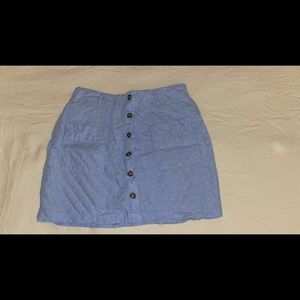 Linen blue skirt
